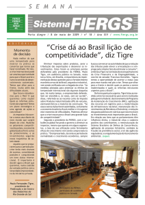 “Crise dá ao Brasil lição de competitividade”, diz Tigre