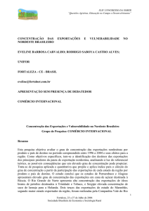 concentração das exportações e vulnerabilidade no nordeste