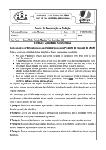 Roteiro de Recuperação de Redação Conteúdo: Dissertação