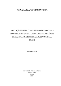 anna luiza couto batista - Curso de Graduação em Secretariado