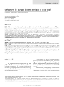 Conhecimento dos cirurgiões-dentistas em relação ao câncer bucal