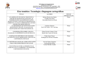 Eixo temático: Tecnologia e linguagens cartográficas