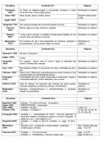 Disciplina Conteúdo GL1 Páginas Português 14/03 As letras