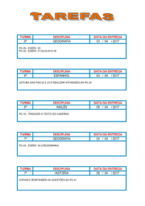 turma disciplina data da entrega 6º geografia 03 / 04 / 2017 turma