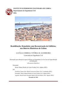 Reabilitação, Demolição com Reconstrução de Edifícios, nos