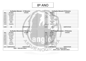 8ano 1semestre - Colégio Anglo Artur Nogueira