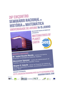 26º Encontro do Seminário Nacional de História da Matemática