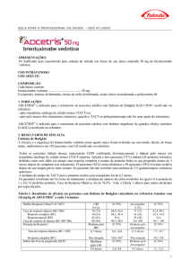 APRESENTAÇÕES Pó liofilizado para concentrado para