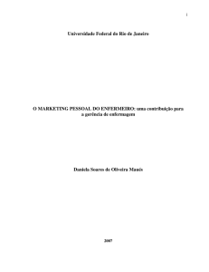 Universidade Federal do Rio de Janeiro O MARKETING PESSOAL