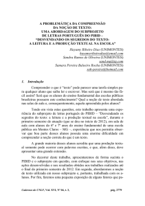 a problemática da compreensão da noção de texto