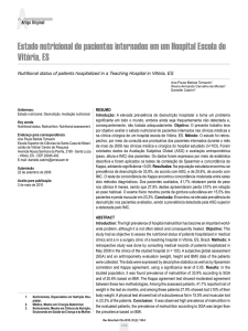 Estado nutricional de pacientes internados em um Hospital