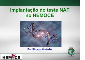Implantação do teste NAT no Hemoce