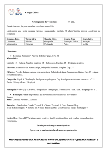 Colégio Glória Cronograma da V unidade