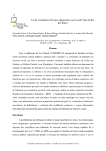 Lei de Assistência Técnica: diagnóstico no Corede Vale do Rio dos
