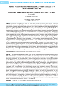 o lago de furnas como transformador da paisagem