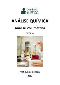 ANÁLISE QUÍMICA - Prof. Juarez Denadai