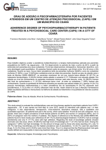 grau de adesão à psicofarmacoterapia por pacientes atendidos em