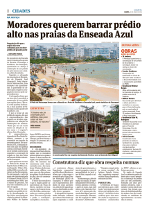Moradores querem barrar prédio alto nas praias da Enseada