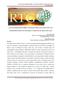 ALGUMAS REFLEXÕES SOBRE A PAISAGEM URBNA DE