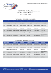 HORÁRIOS DE AULAS (Atualizado 15/03) ENSINO FUNDAMENTAL I