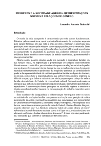 MULHERES E A SOCIEDADE AGRÁRIA: REPRESENTAÇOES