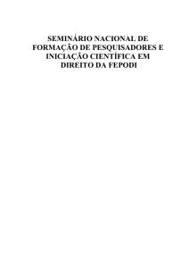 seminário nacional de formação de pesquisadores e