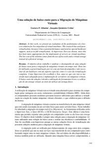 Uma solução de baixo custo para a Migração de Máquinas Virtuais