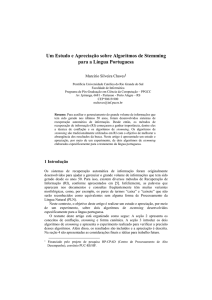 Um Estudo e Apreciação sobre Algoritmos de Stemming