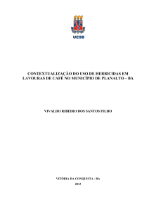 contextualização do uso de herbicidas em lavouras de café