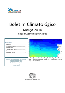 Boletim Climatológico Mensal dos Açores