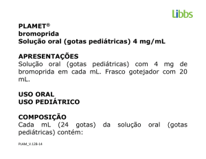 PLAMET® bromoprida Solução oral (gotas pediátricas) 4 mg/mL