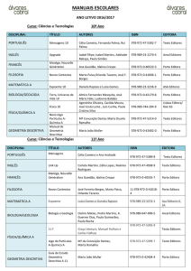 manuais escolares - Externato Álvares Cabral