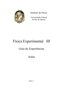 Experimento 1 - Física Experimental III Índice