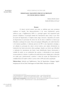 Revista Baiana de Saúde Pública 941 Resumo O câncer cervical