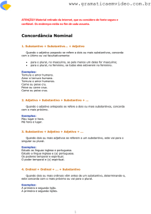 Apostila sobre Concordância