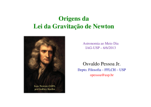 Origens da Lei da Gravitação de Newton - Astronomia