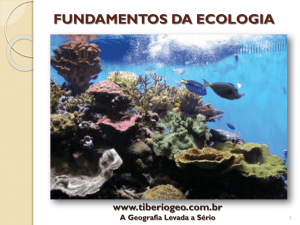 Slide da aula sobre Fundamentos da Ecologia