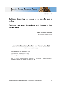 Outdoor Learning - Journal for Educators, Teachers and Trainers