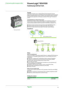 Catálogo do Gateway Ethernet EGX100 PowerLogic