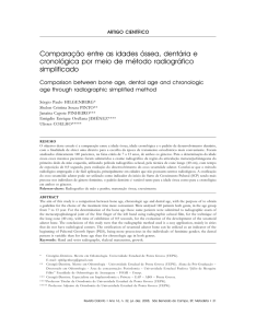 Comparação entre as idades óssea, dentária e