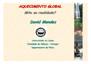 18. Aquecimento Global. Mito ou realidade?