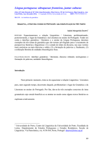 “Gramática, literatura e ensino do português: uma