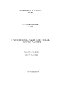 O prêmio de risco da taxa de câmbio no Brasil