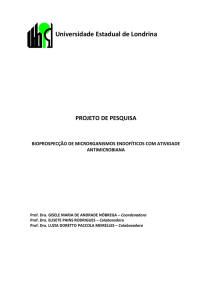 Bioprospecção de microorganismos endofiticos com atividades