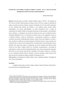 ESTUDO DE CASO SOBRE O HABEAS CORPUS Nº