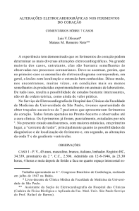 alterações eletrocardiográficas nos ferimentos