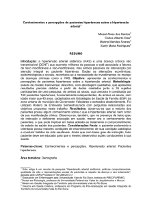 Conhecimentos e percepções de pacientes hipertensos sobre a