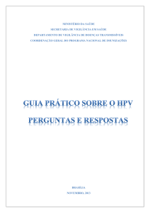 Guia Prático HPV Perguntas e Respostas