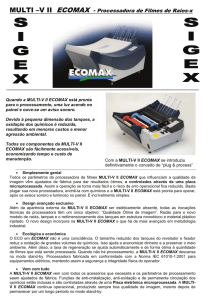 MULTI –V II ECOMAX - Processadora de Filmes de Raios-x