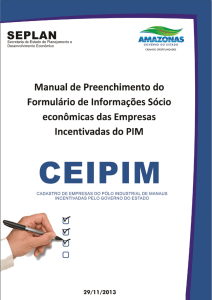 3. Roteiro de preenchimento do Formulário - CEIPIM